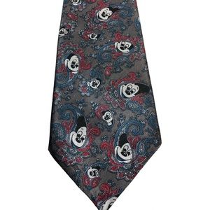 Disney Mickey paisley Tie, grey/blue